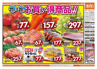 東松島市でのスーパーマーケットのお得情報 | ザ・ビッグのザ・ビッグ チラシ | 2024/4/27 - 2024/4/29