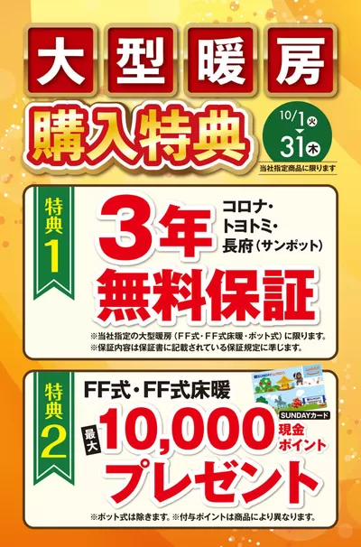 秋田市でのサンデーのカタログ | サンデー チラシ | 2024/10/10 - 2024/10/31