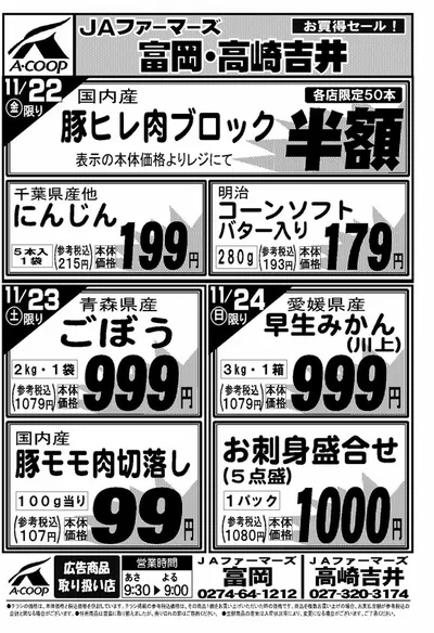 北群馬郡でのエーコープ関東のカタログ | あなたのための特別オファー | 2024/11/22 - 2024/11/24