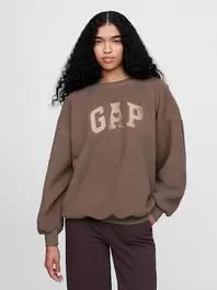 Gapにおける￥5994でのオーバーサイズ ボア ハート GAPロゴスウェット・トレーナーのオファー