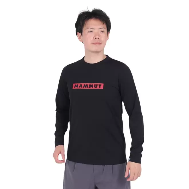 ゼビオにおける￥6790でのマムート（MAMMUT）（メンズ）長袖Tシャツ ロンT QD ロゴプリント 1016-01030-00676 ブラック トップス ロゴT ストレッチ 軽量のオファー